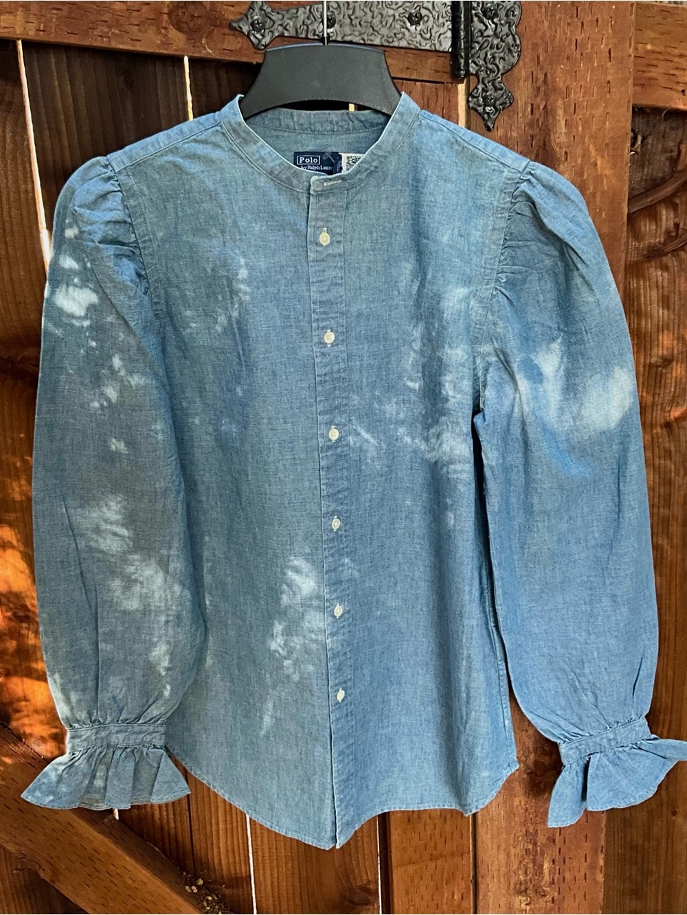 Polo by Ralph Lauren Little House on the Prairie Chambray shirt 4 $398 NWT